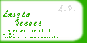 laszlo vecsei business card