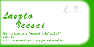 laszlo vecsei business card